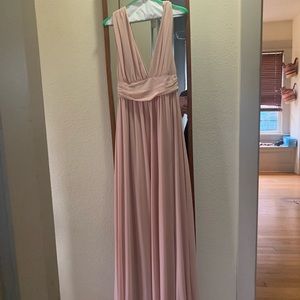 Lulu’s heavenly hues blush maxi dress size M